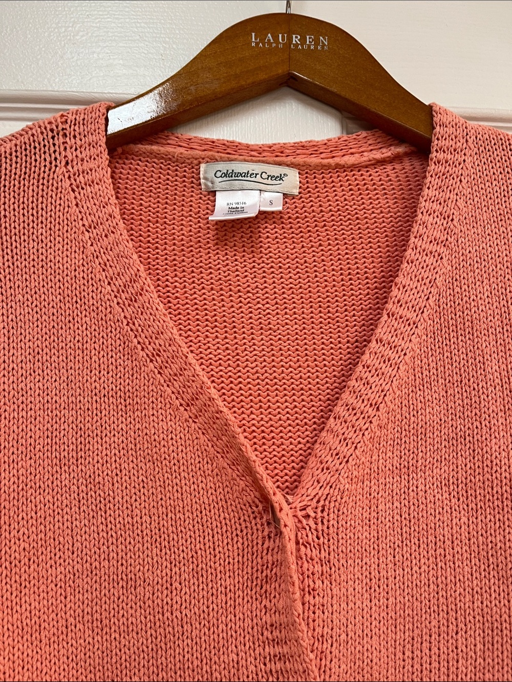 Coldwater Creek cardigan in a coral pink color size S - Picture 2 of 4